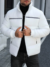 MEN'S STRIPED ZIP-UP CASUAL JACKET